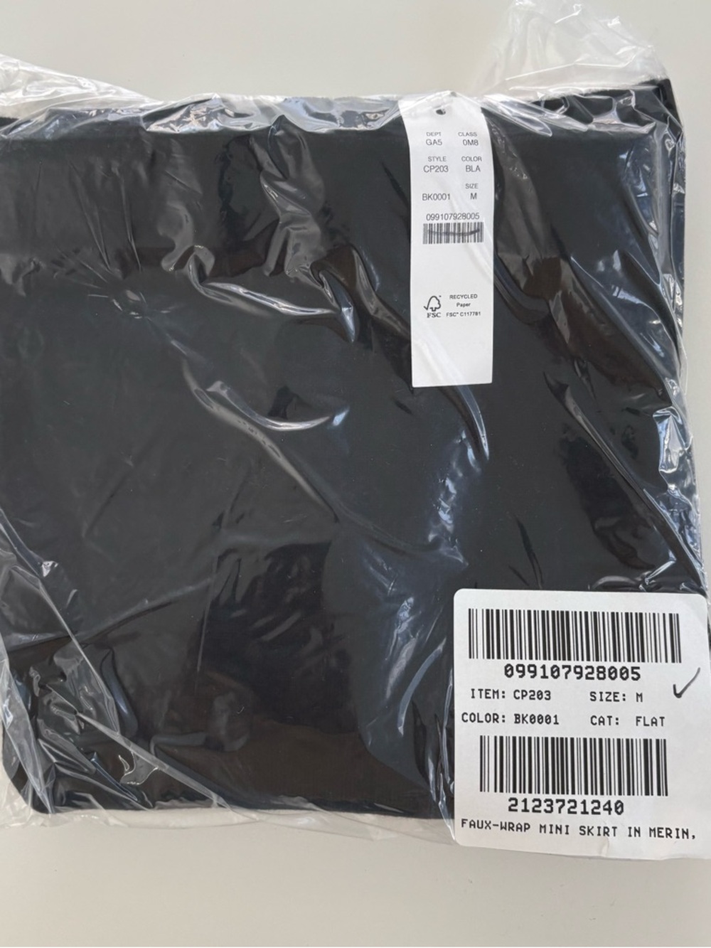 NWT J. Crew Faux-wrap Mini Skirt Merino Wool Blend Black - Picture 5 of 6